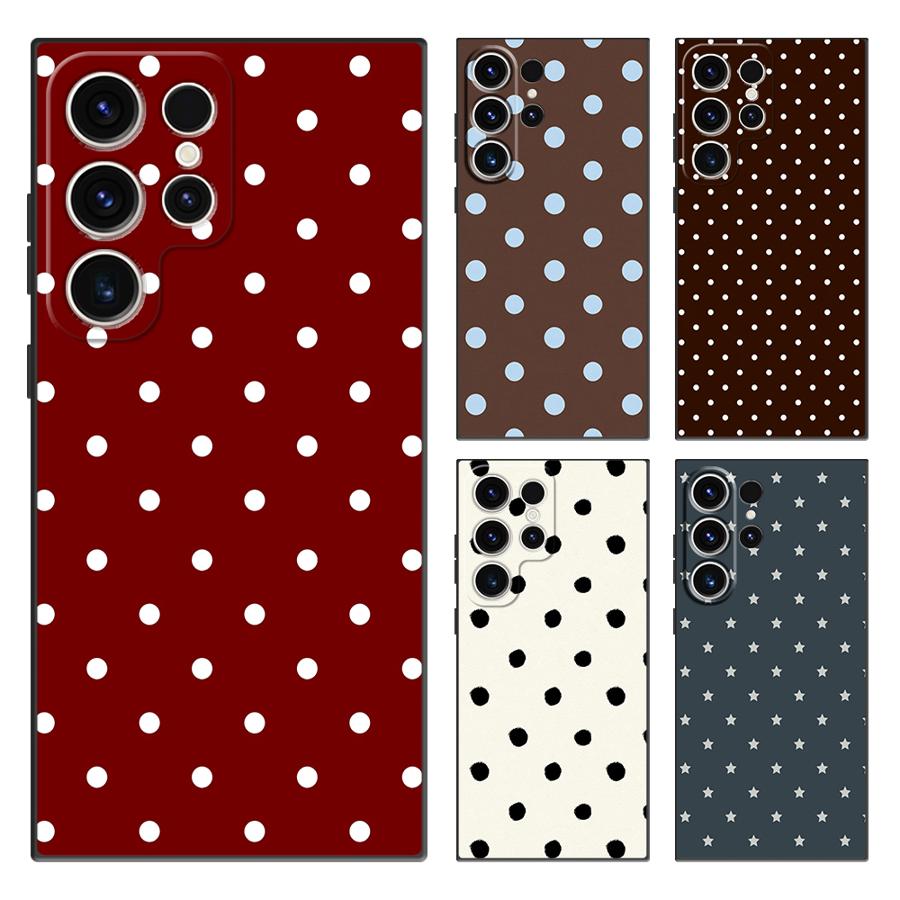 Phone Cases Polka Dot - เคสโทรศัพท์ลายจุดสไตล์เรโทรสำหรับ Samsung Galaxy S26 Note 20