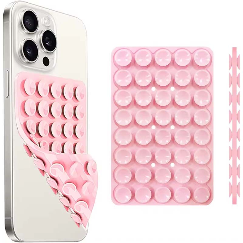 Phone Cases With Stand - ขาตั้งโทรศัพท์แบบถ้วยดูดซิลิโคนพร้อมที่จับสองด้านแบบไม่ต้องใช้มือ, แผ่นยึดวิดีโอ, ยางซิลิโคนดูดติด, เคสซิลิโคน