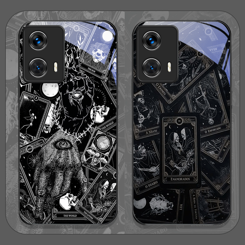 Phone Cases Motorola - เคสโทรศัพท์มือถือลายไพ่ทาโรต์สไตล์โกธิควินเทจ พิมพ์ลายบนกระจกนิรภัย สำหรับ Motorola Moto G85