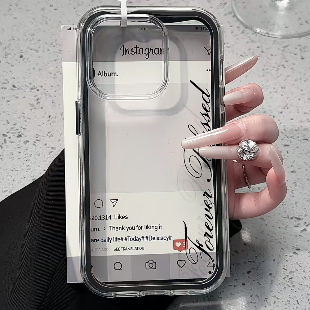 Phone Cases Clear - เคสโทรศัพท์ใสเรียบง่าย Forever Blessed สำหรับ iPhone 17