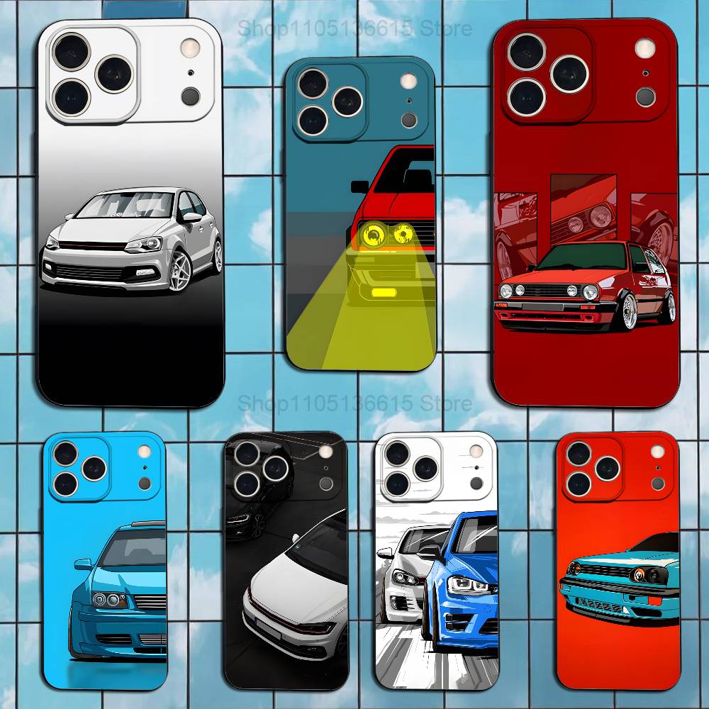 Phone Cases Louis Vuitton - เคสโทรศัพท์มือถือลายรถยนต์ Volkswagen Golf รุ่น Cool สำหรับ
