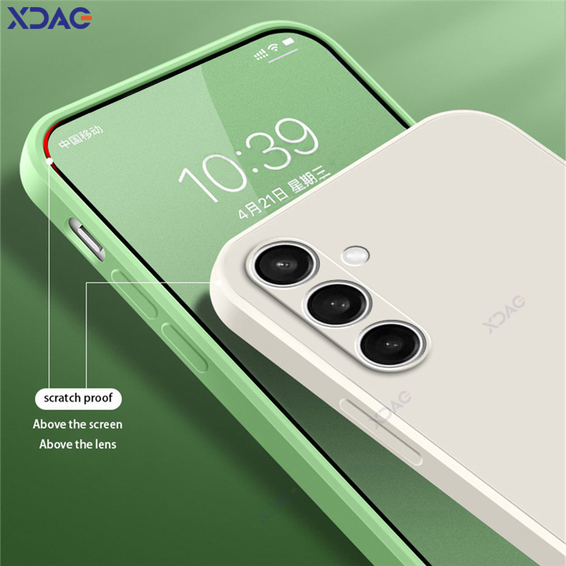 Silicone Liquid Case - เคสโทรศัพท์แบบสองชั้น 360 องศา ป้องกันเต็มรูปแบบ สำหรับ Samsung