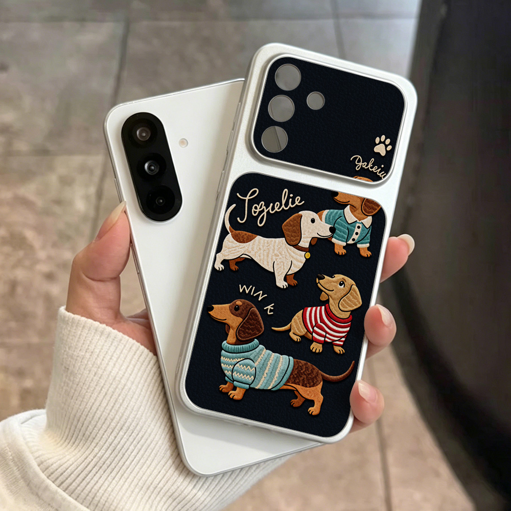 Phone Cases Galaxy A16 5G - เคสโทรศัพท์หนังลายการ์ตูนลูกสุนัข สำหรับ Samsung A57 A56 5G