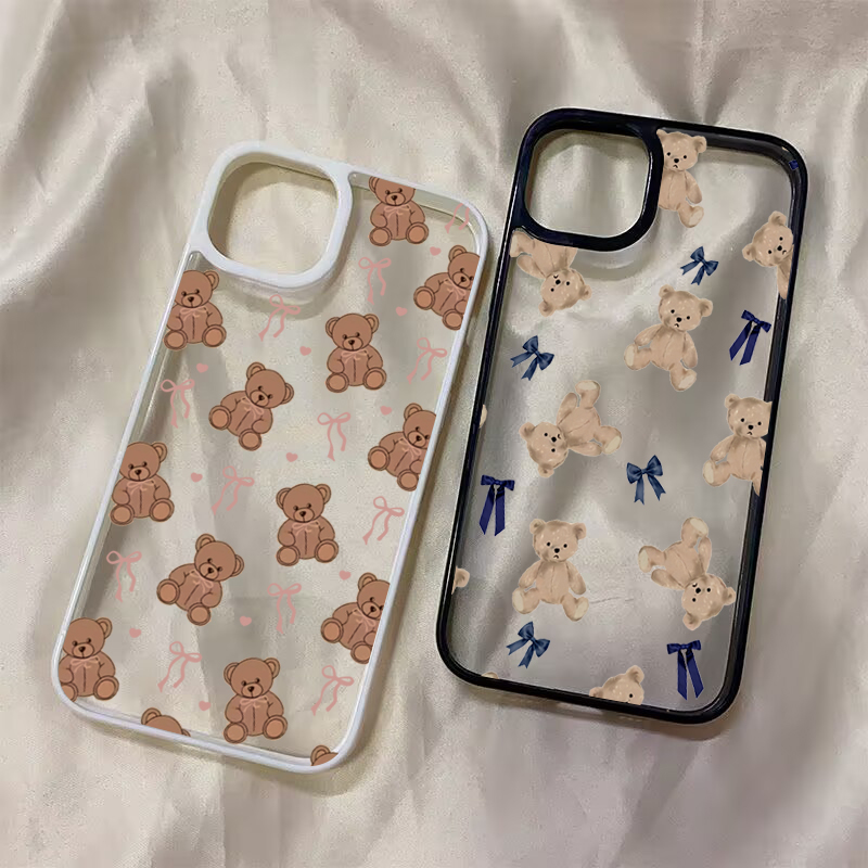Phone Cases Galaxy A16 5G - เคสโทรศัพท์ลายหมีเท็ดดี้น่ารักพร้อมโบว์ สำหรับ Samsung Galaxy S24 Plus
