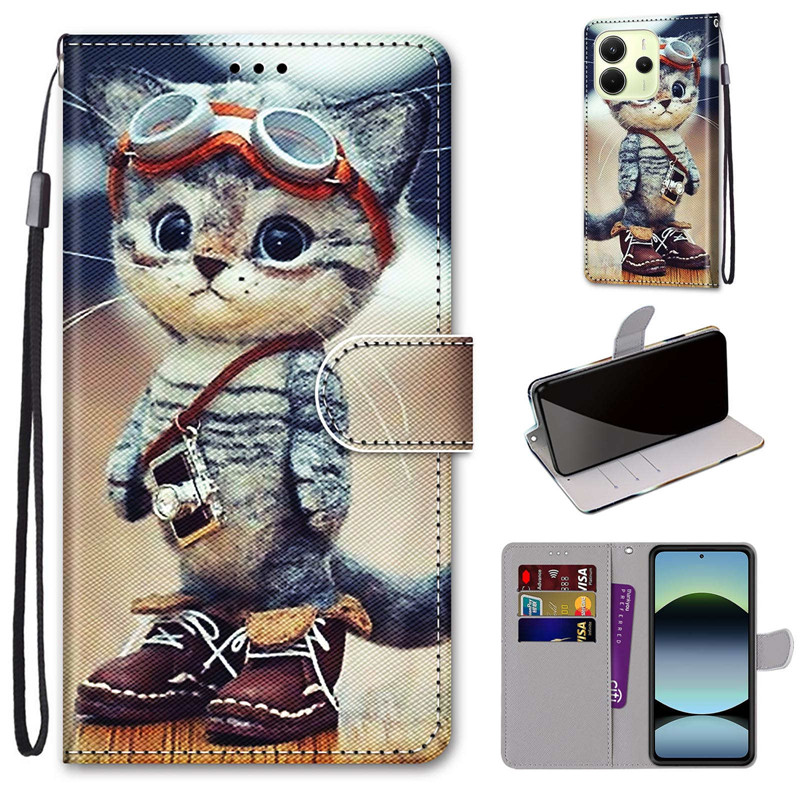 Phone Cases Eu - เคสหนังแม่เหล็กสำหรับ Xiaomi Redmi Note 14 EU
