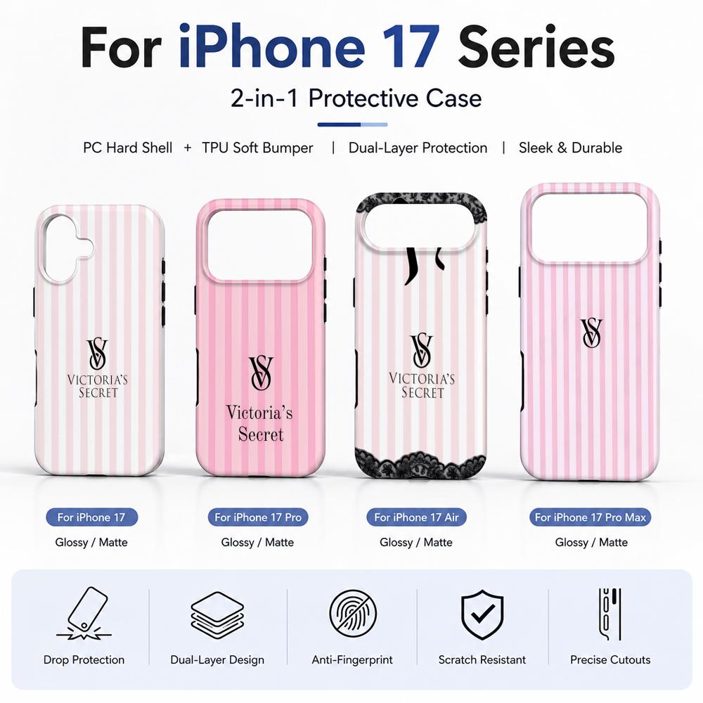 Phone Cases Louis Vuitton - เคสโทรศัพท์ Cool V-Victoria's Secret วัสดุฟิล์ม 2-in-1