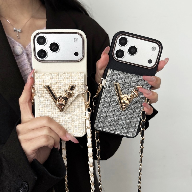 Phone Cases Louis Vuitton - เคสใส่บัตรพร้อมสายคล้องคอสำหรับ iPhone 17 Pro Max Air
