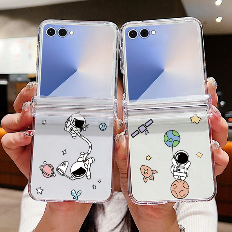Phone Cases Clear - รูปแบบนักบินอวกาศพับเคสโทรศัพท์สําหรับ Samsung Galaxy Z Flip 7