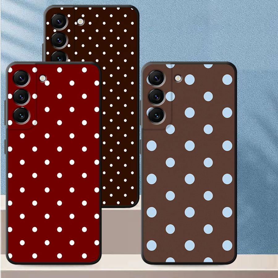 Phone Cases Polka Dot - เคสลายจุดย้อนยุคสำหรับซัมซุงกาแล็กซี่ A57 A32 A53 A35 A23
