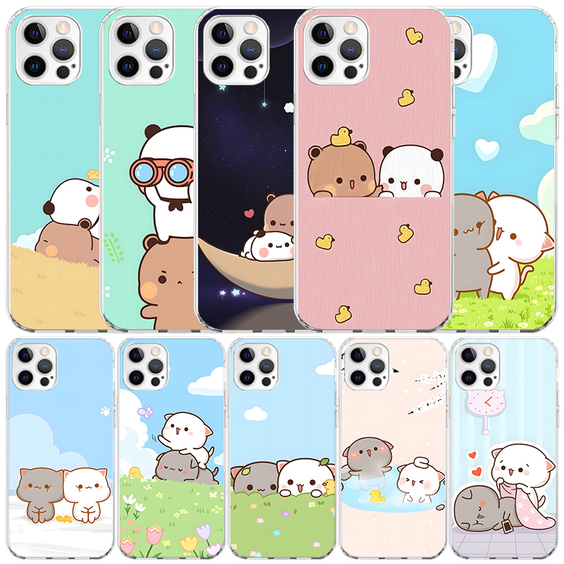Phone Cases That Fit Iphone 16E - เคสโทรศัพท์ลายพิมพ์น่ารักลายแมวโกมะพีช สำหรับ iPhone 16 17 Air