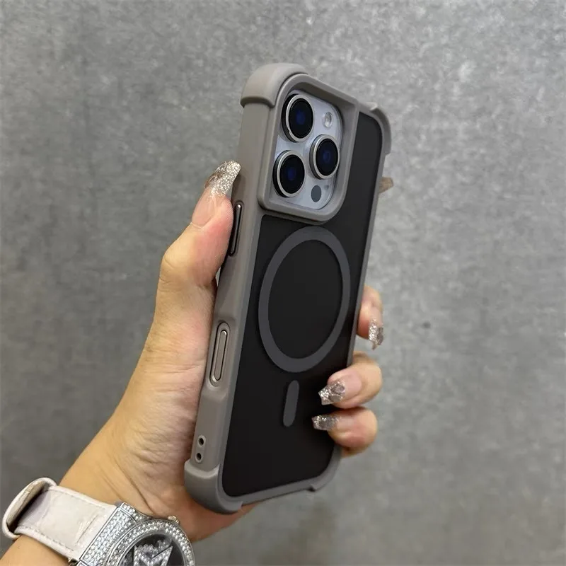 Phone Cases Louis Vuitton - เคสกันกระแทกแบบแม่เหล็ก ดีไซน์หรู ผิวสัมผัสแบบด้าน ป้องกันการตกกระแทก สำหรับ iPhone