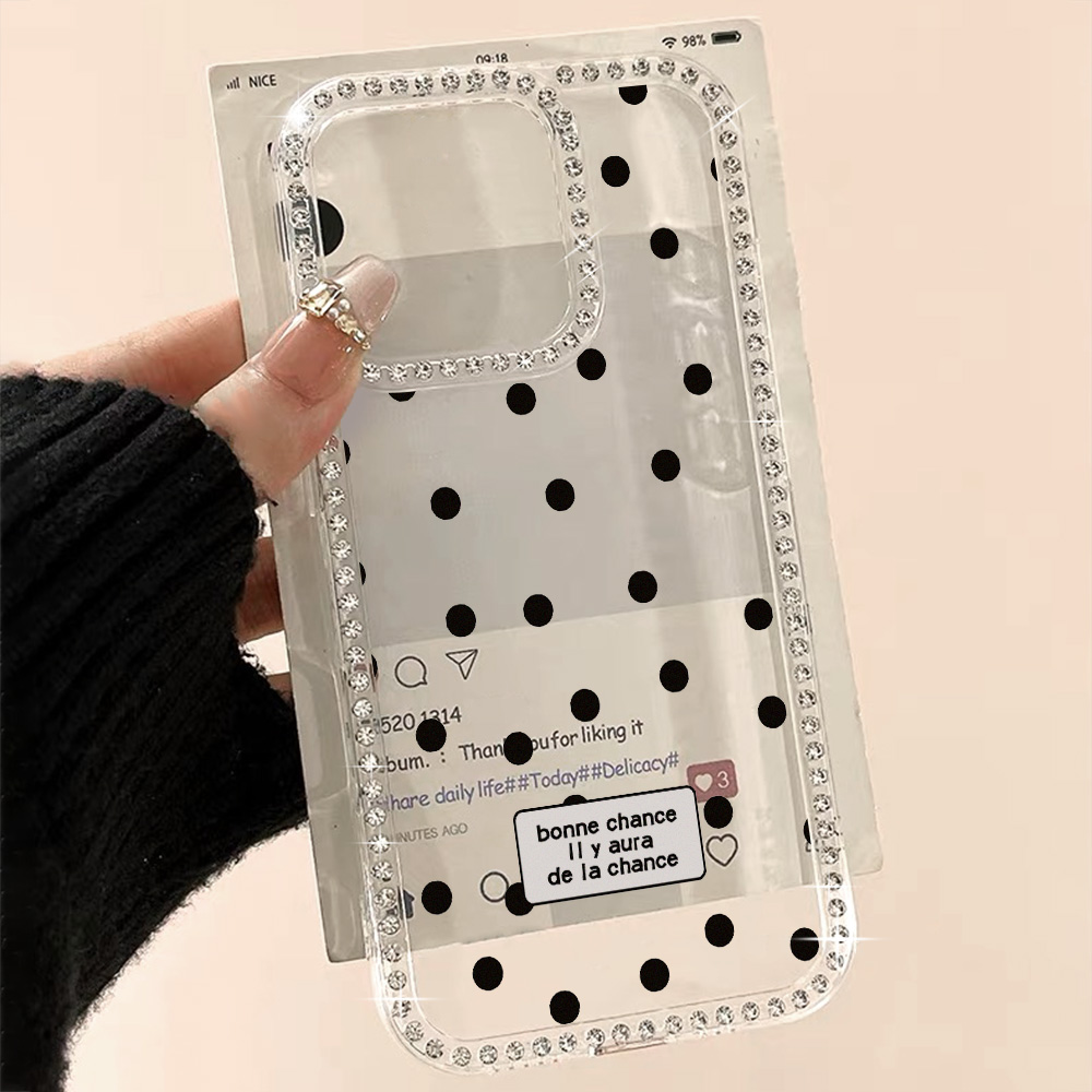 Phone Cases Polka Dot - เคสโทรศัพท์ลายเพ้นท์สำหรับ Apple iPhone 17 16 15