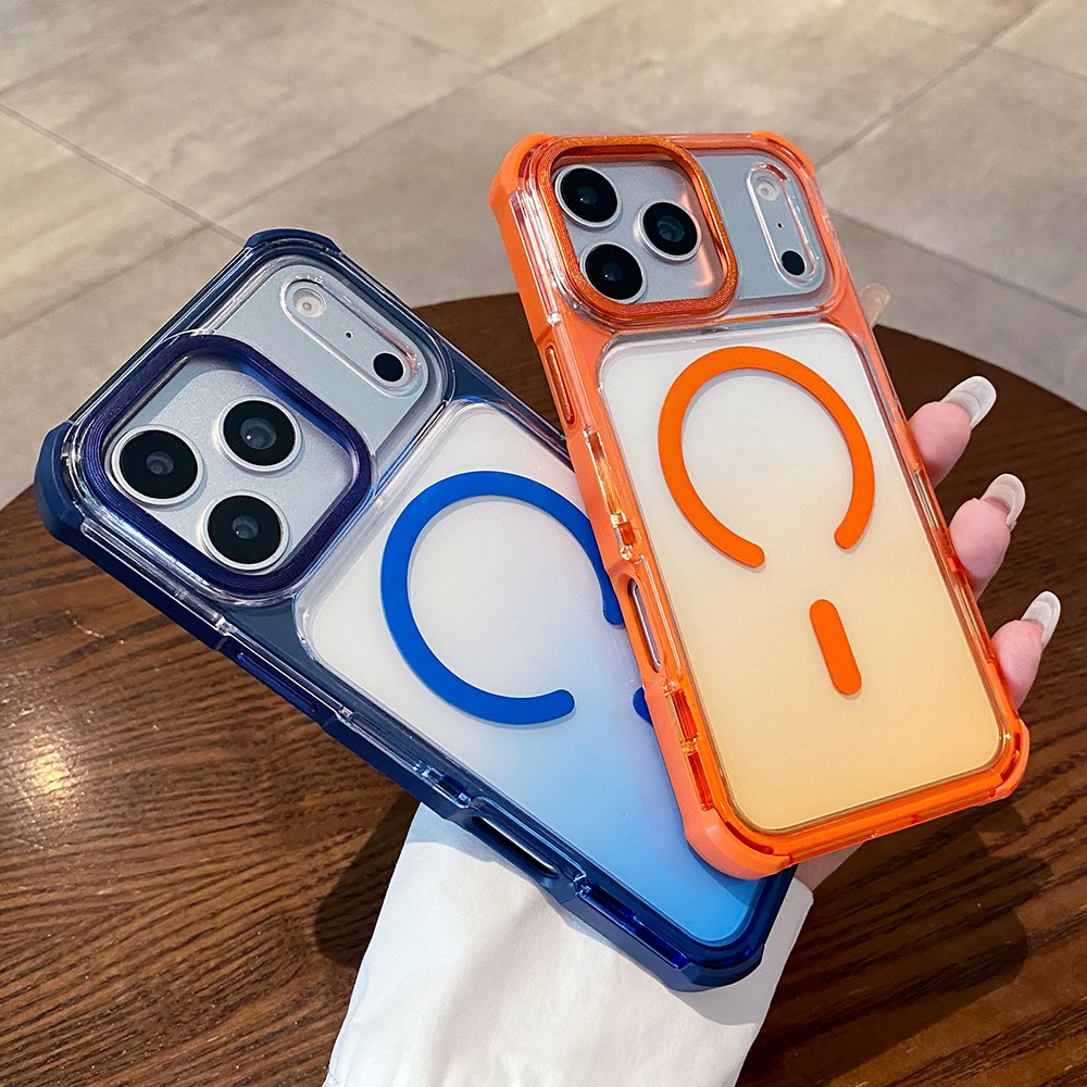 Gradient Color Case - เคสใสไล่เฉดสีหรูหรา สำหรับ Magsafe สำหรับ iPhone 17E