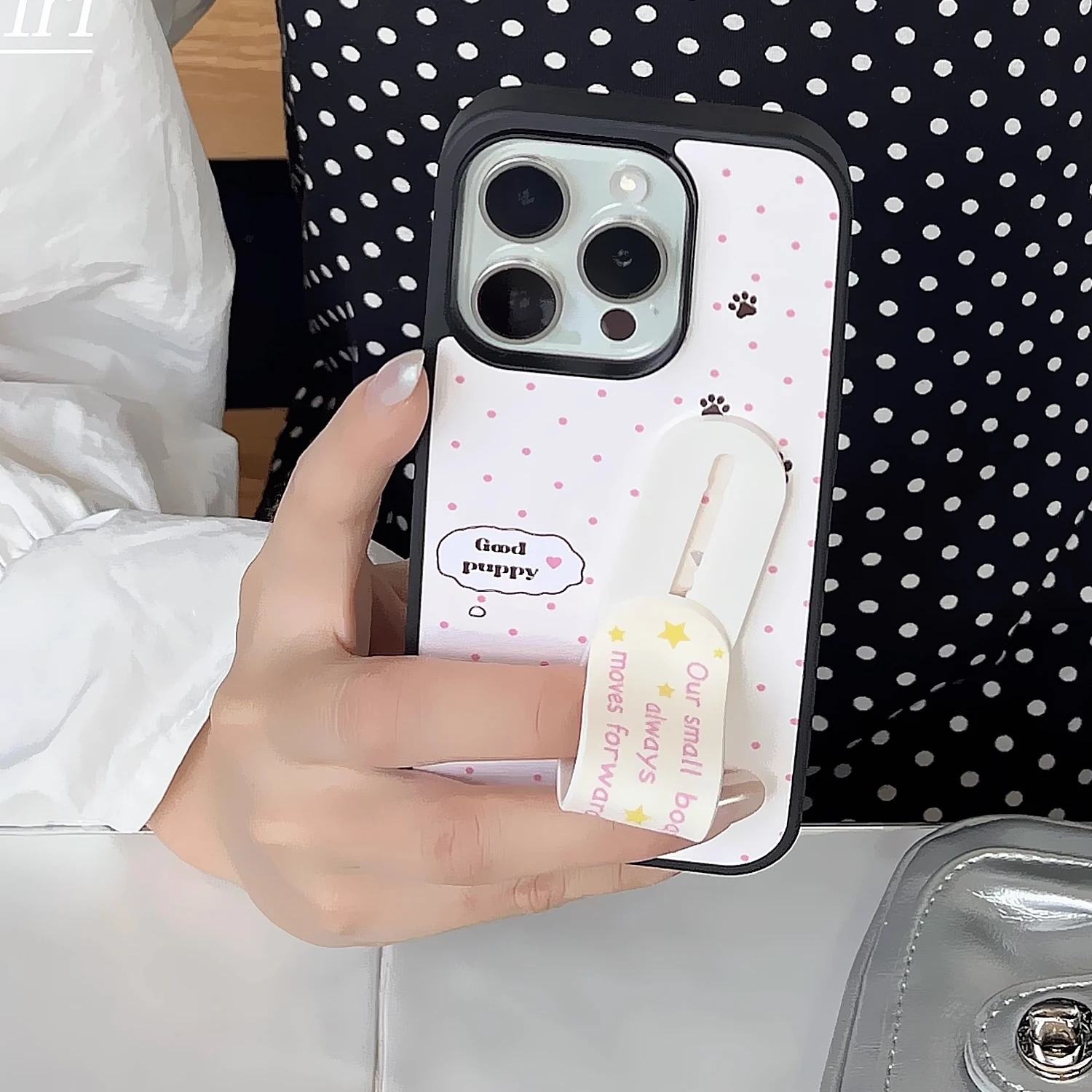 Phone Cases With Stand - เคสโทรศัพท์ลาย INS Pink Wave Point Good