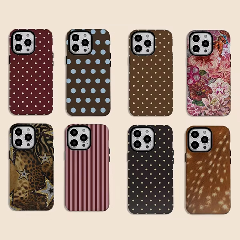 Phone Cases Polka Dot - เคสโทรศัพท์ลายจุดลายทางสไตล์เรโทรสุดเท่ สำหรับ iPhone 17 Air 16e