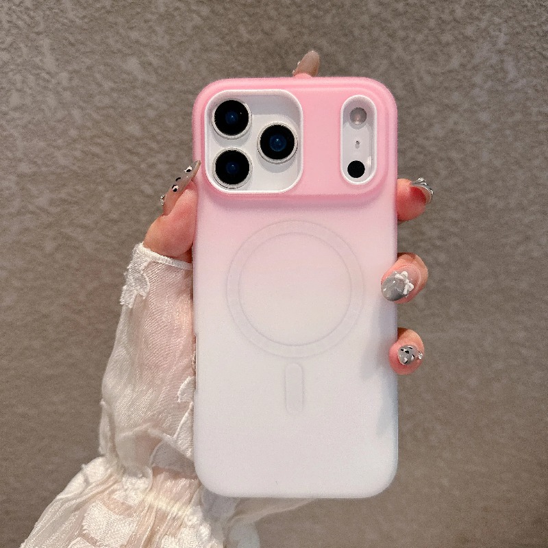 Gradient Color Case - เคสแม่เหล็กไล่เฉดสีลูกกวาดสำหรับ iPhone 17 Pro max 18