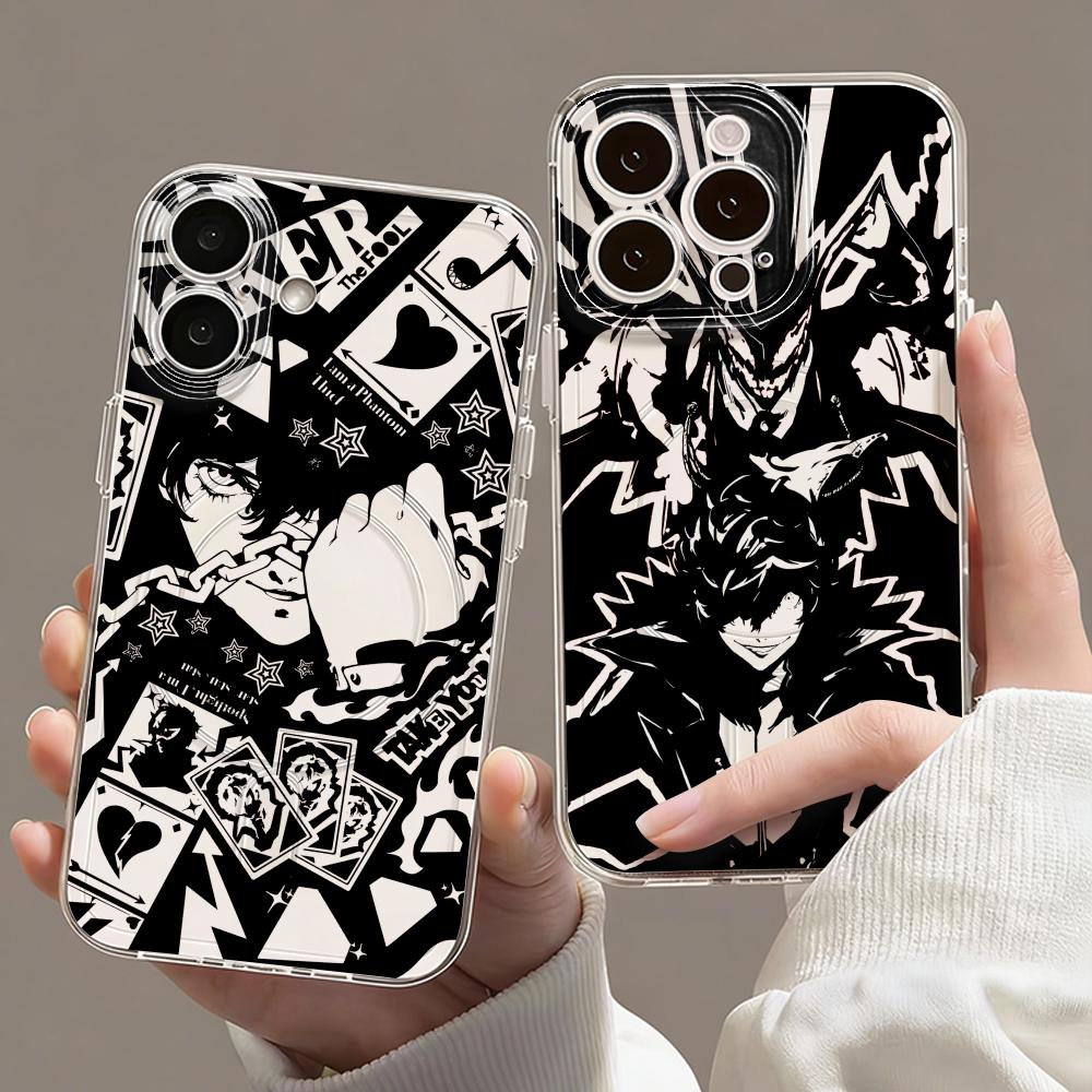 Phone Cases Clear - เคสโทรศัพท์ Game P-Persona 5 แบบใส แม่เหล็กยึดติด