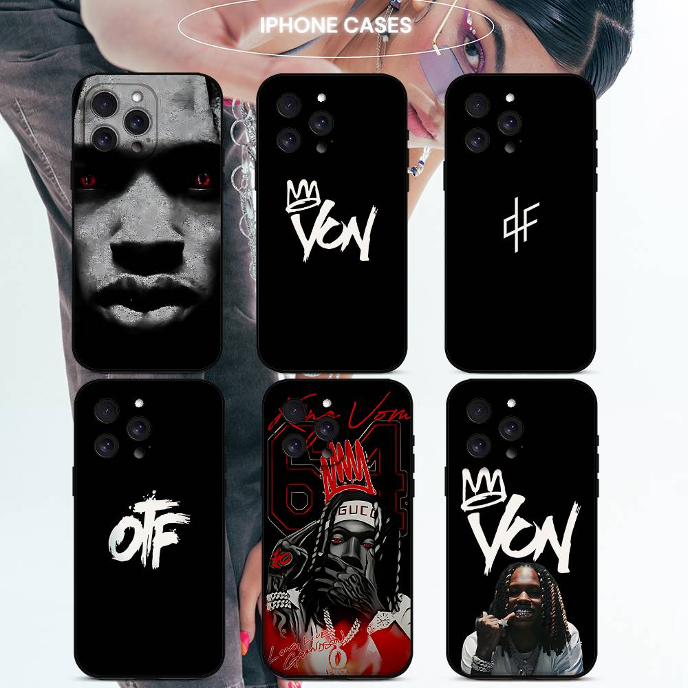 Phone Cases Louis Vuitton - เคสโทรศัพท์ลายแร็ปเปอร์ K-King-V-Von สีดำ สำหรับ iPhone 17