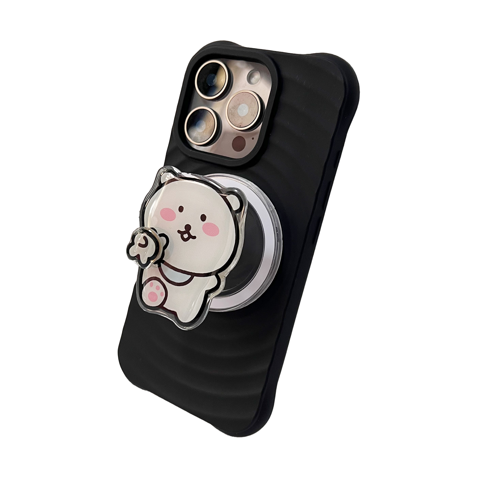 Phone Cases Louis Vuitton - เคสโทรศัพท์หมีน้อยน่ารัก หมุนได้ 360 องศา ใช้เป็นที่วางโทรศัพท์ได้ พับเก็บได้