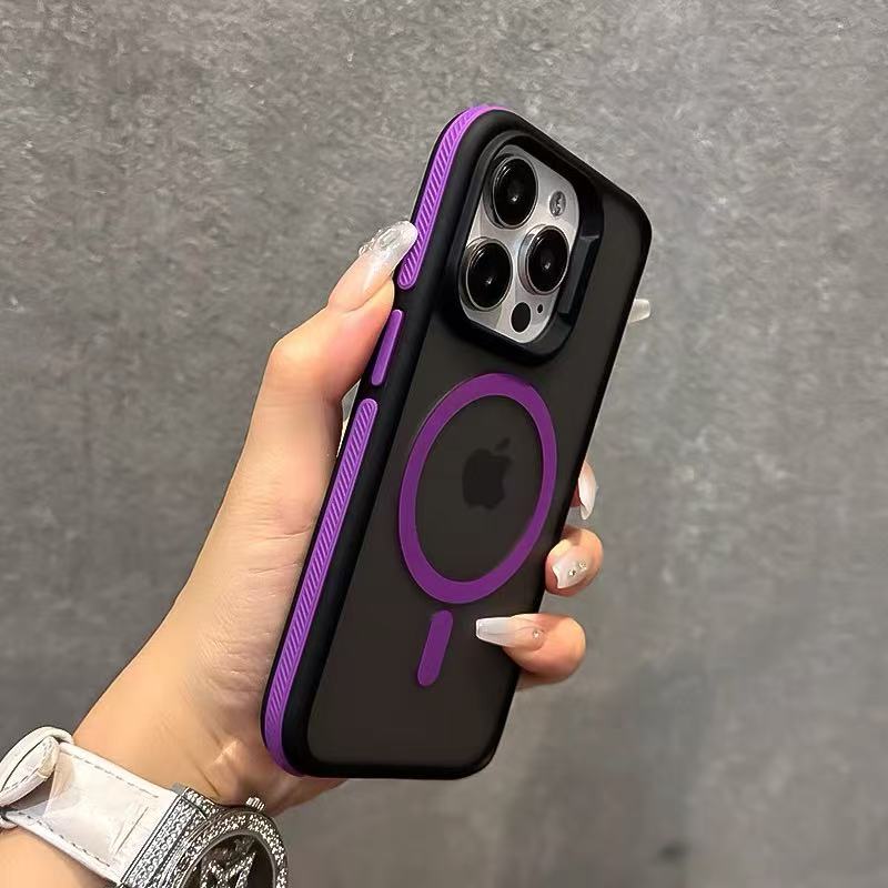 Matte Frosted Case - เคสโทรศัพท์แม่เหล็กแบบด้านสองสีใหม่สำหรับ iPhone 17 Air 16 15