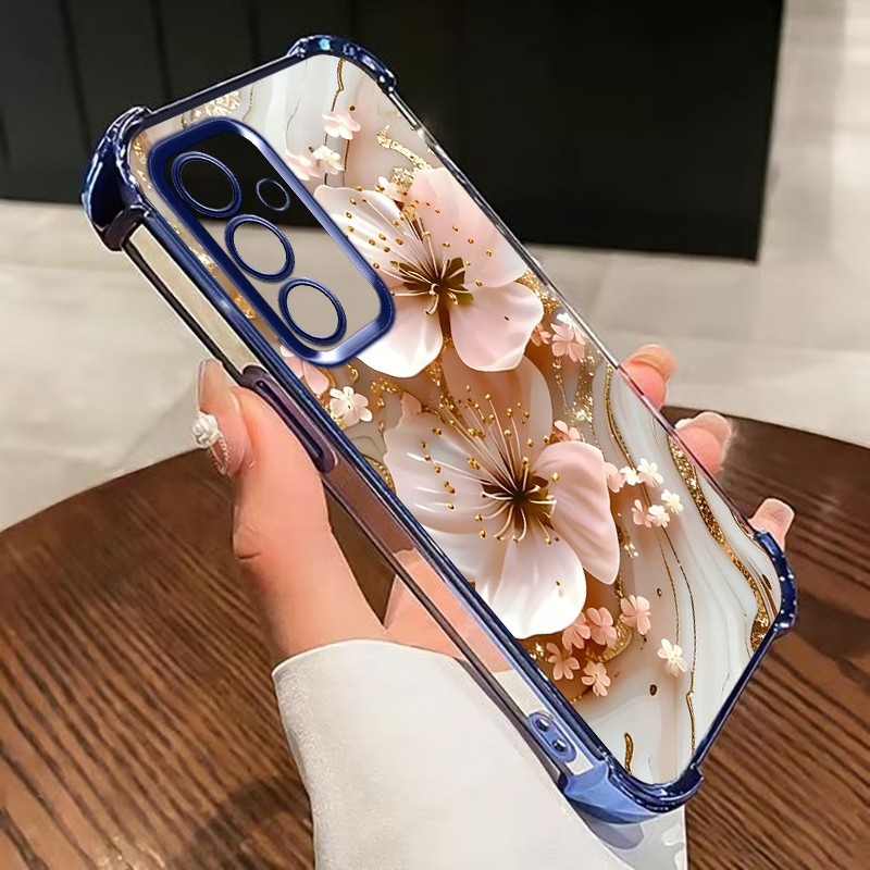 เคสโทรศัพท์ใสลายดอกไม้เคลือบไฟ - Phone Cases Clear บทวิจารณ์และราคา