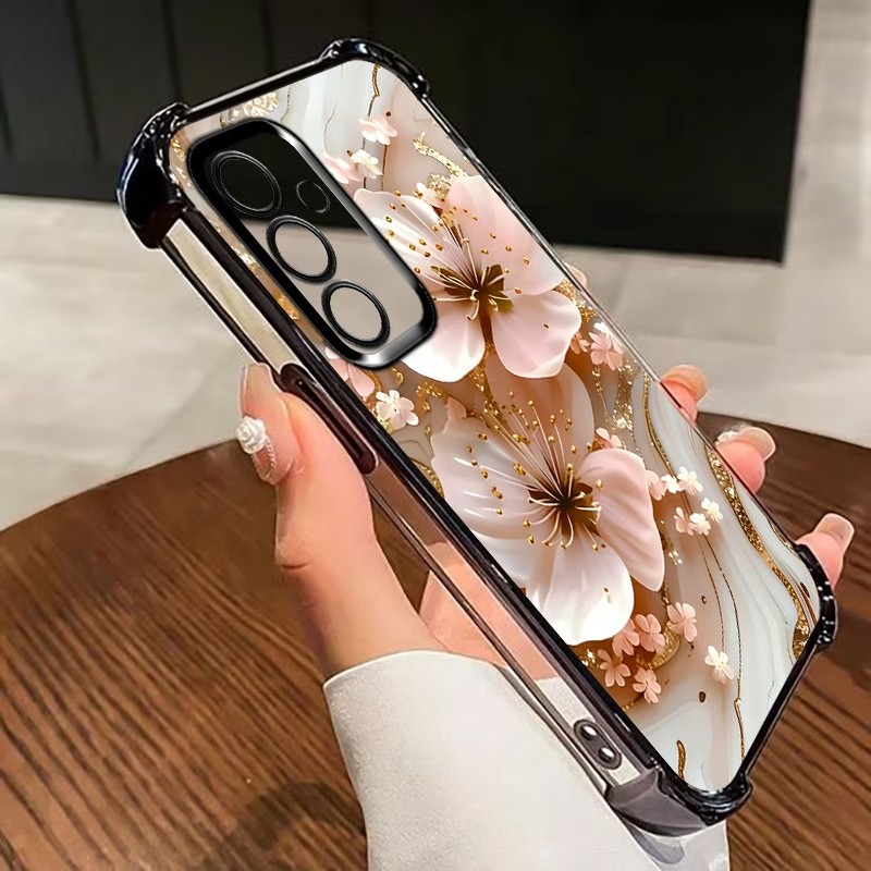 เคสโทรศัพท์ใสลายดอกไม้เคลือบไฟ - Phone Cases Clear บทวิจารณ์และราคา
