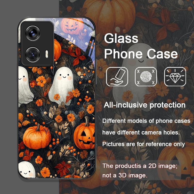 ฮาโลวีนฟักทองผีชั้นวางหนังสือก - Phone Cases Motorola บทวิจารณ์และราคา