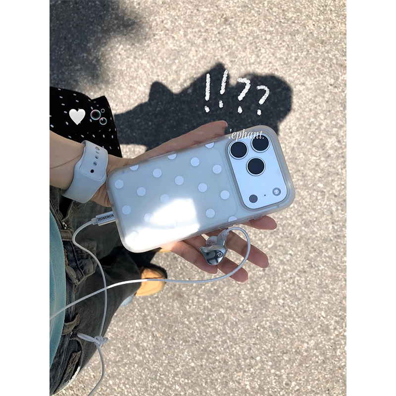 เคสโทรศัพท์ลายจุดสีขาวใสแบบเรี - Phone Cases Polka Dot บทวิจารณ์และราคา