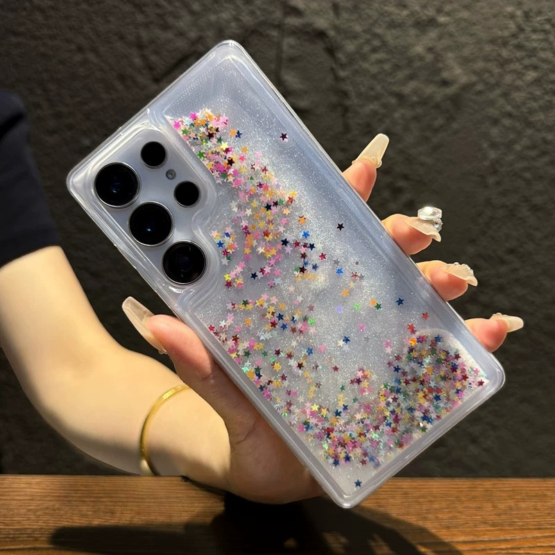 เคสทรายเคลื่อนไหวลายดาวสีสันสด - Silicone Liquid Case บทวิจารณ์และราคา
