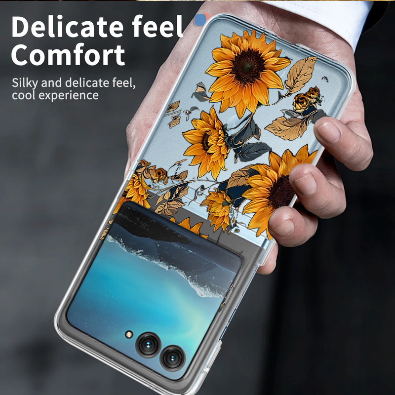 เคสโทรศัพท์ลายดอกทานตะวันใสสำห - Phone Cases Motorola บทวิจารณ์และราคา