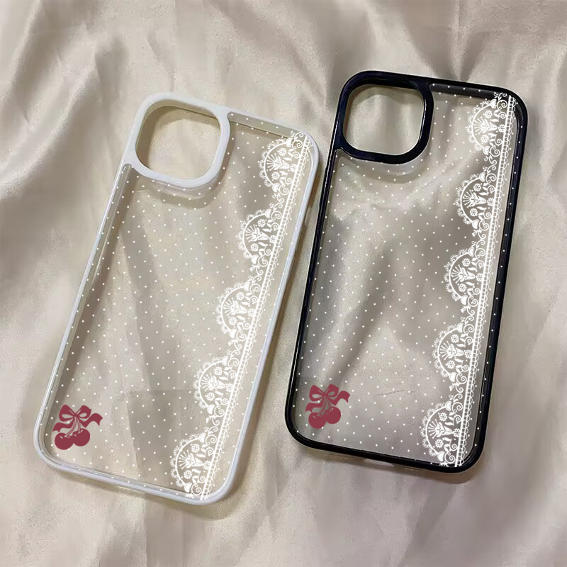 เคสโทรศัพท์ลายเชอร์รี่โบว์น่าร - Phone Cases Polka Dot บทวิจารณ์และราคา
