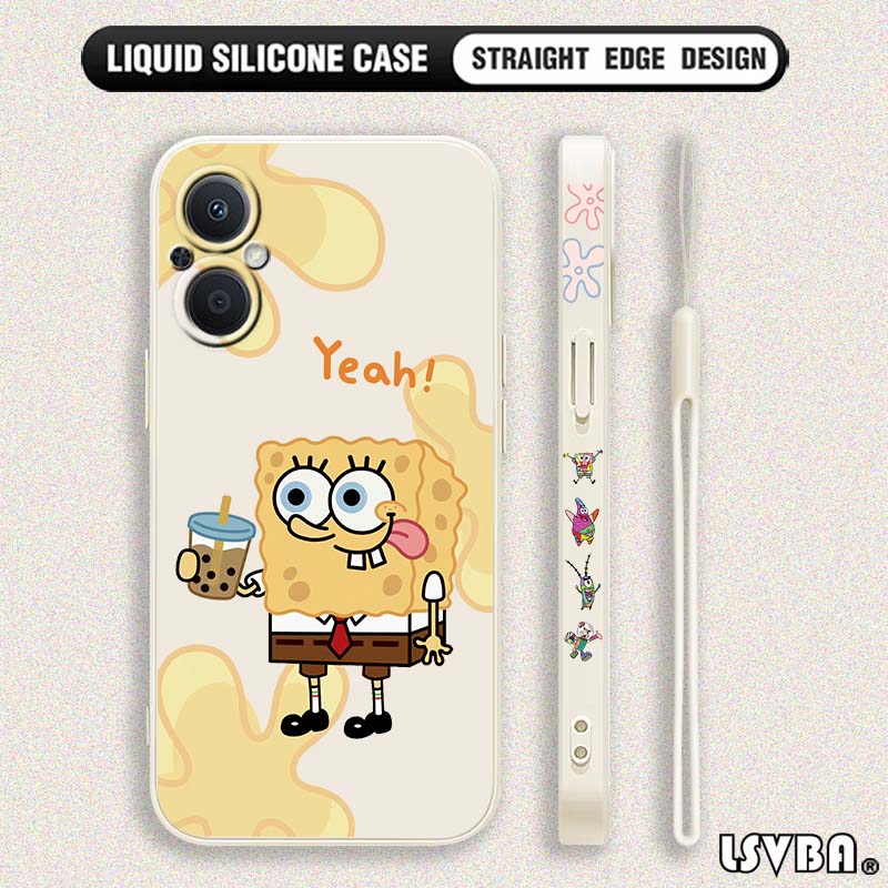 เคสโทรศัพท์ลายฟองน้ำบ๊อบ สแควร - Silicone Liquid Case บทวิจารณ์และราคา