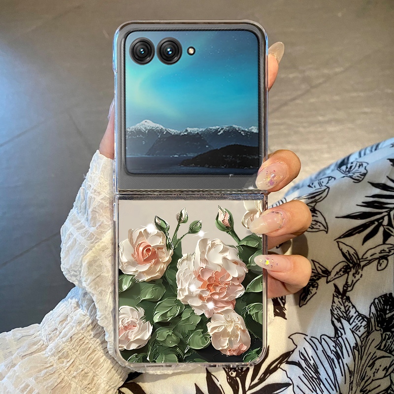 เคสโทรศัพท์ลายดอกไม้สีขาวสำหรั - Phone Cases Motorola บทวิจารณ์และราคา