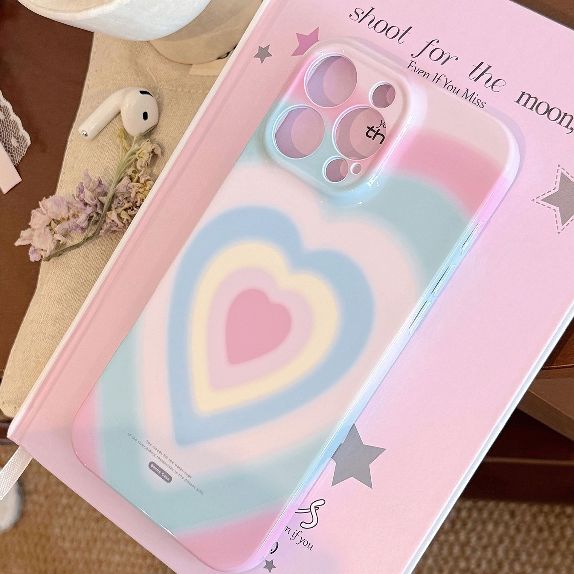 เคสโทรศัพท์ลายหัวใจไล่สีสุดหรู - Gradient Color Case บทวิจารณ์และราคา