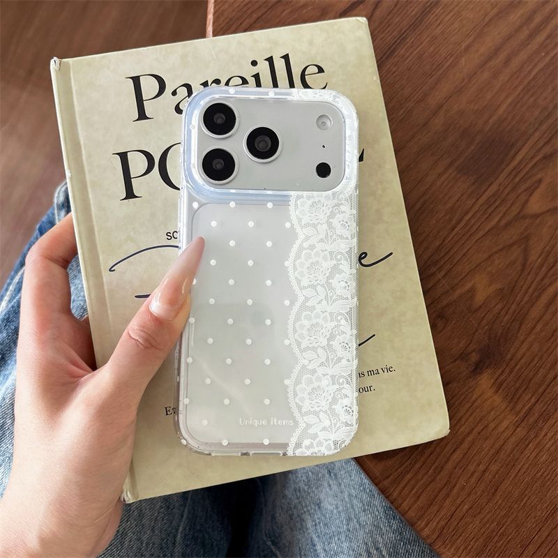เคสโทรศัพท์ลายจุดลูกไม้สีขาวดำ - Phone Cases Kawaii บทวิจารณ์และราคา