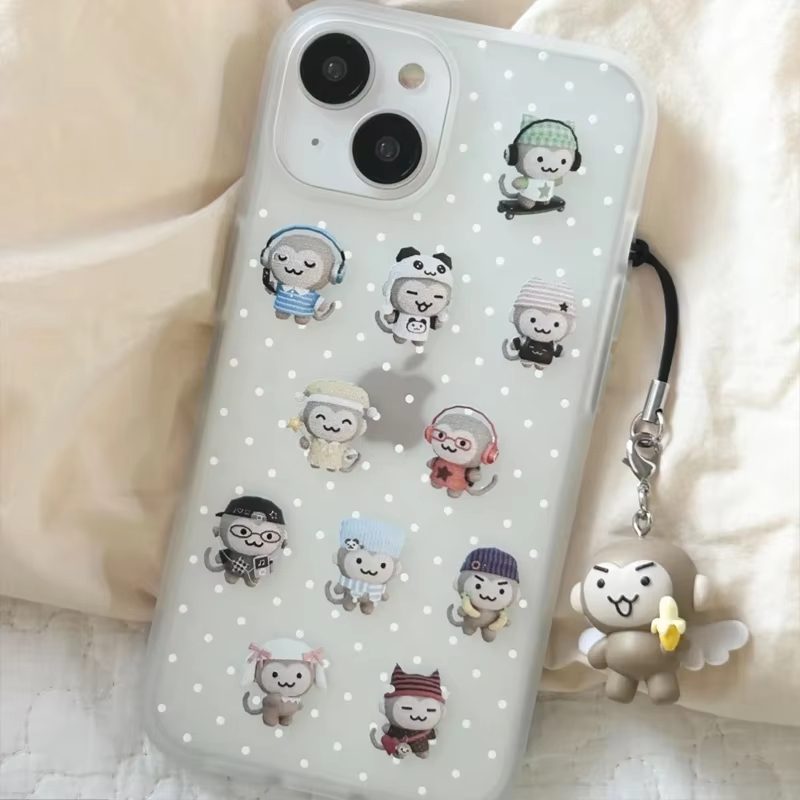 เคสโทรศัพท์ลายจุดขาวลายน้องลิง - Phone Cases Kawaii บทวิจารณ์และราคา
