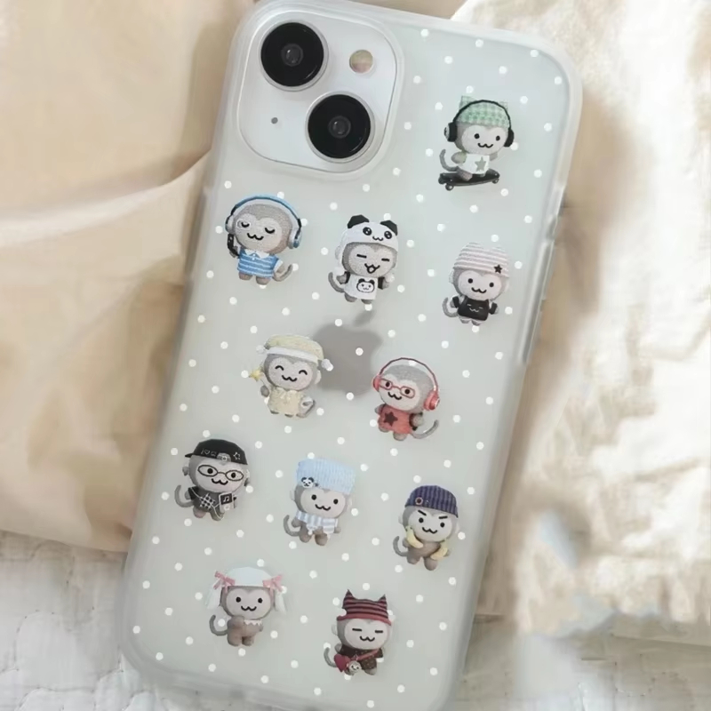 เคสโทรศัพท์ลายจุดขาวลายน้องลิง - Phone Cases Kawaii บทวิจารณ์และราคา