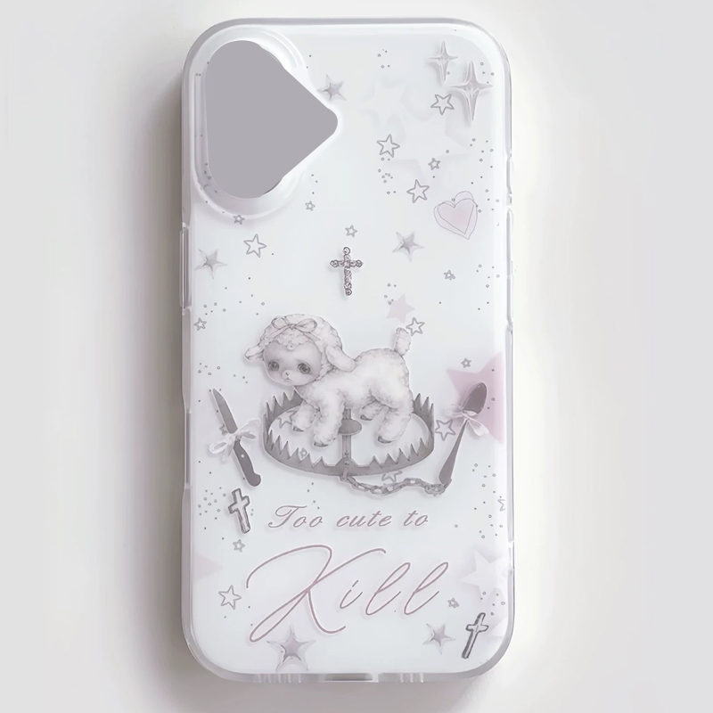 เคสโทรศัพท์ลายการ์ตูนแกะสีชมพู - Phone Cases Kawaii บทวิจารณ์และราคา