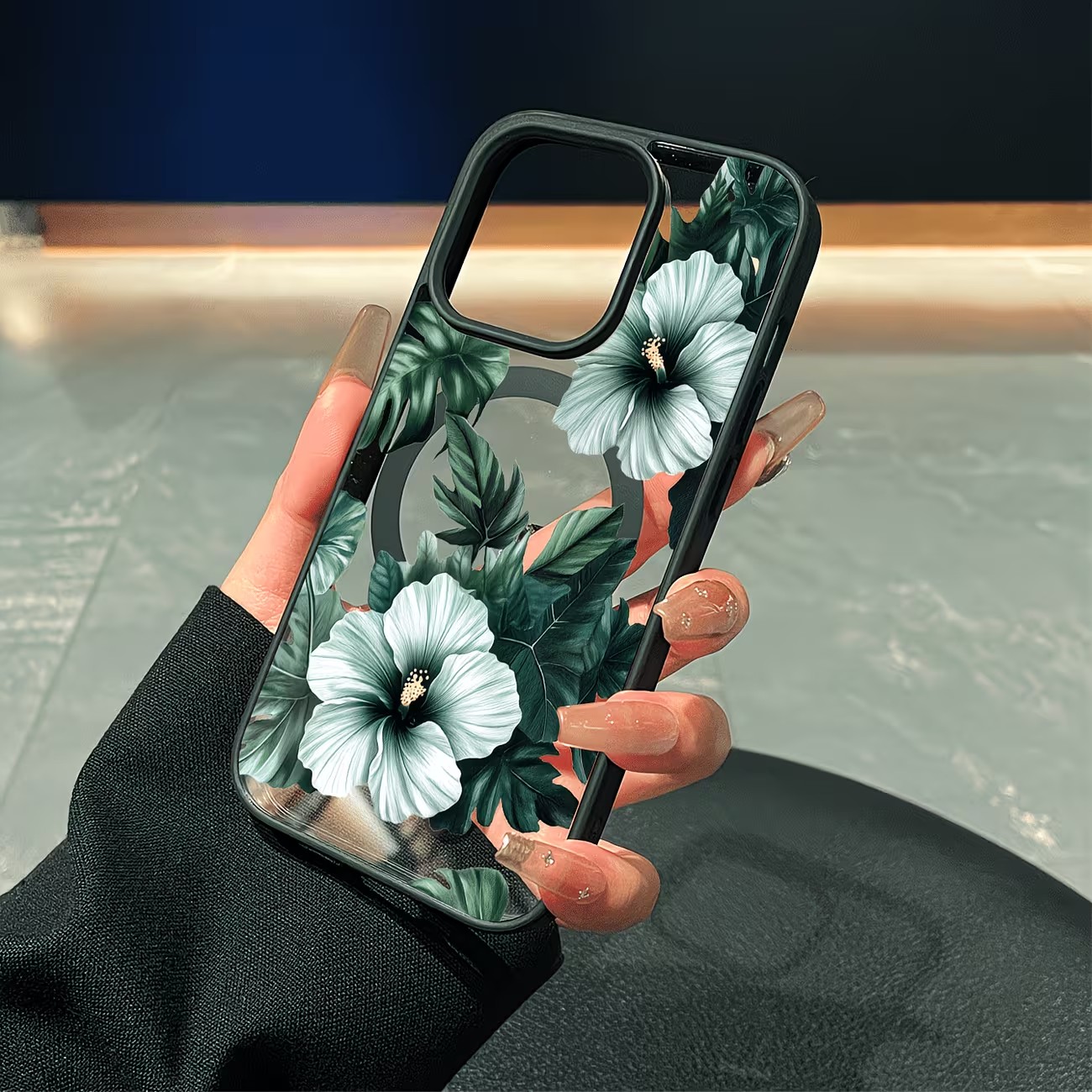 เคสโทรศัพท์ลายดอกไม้สีเขียวสำห - Phone Cases Clear บทวิจารณ์และราคา