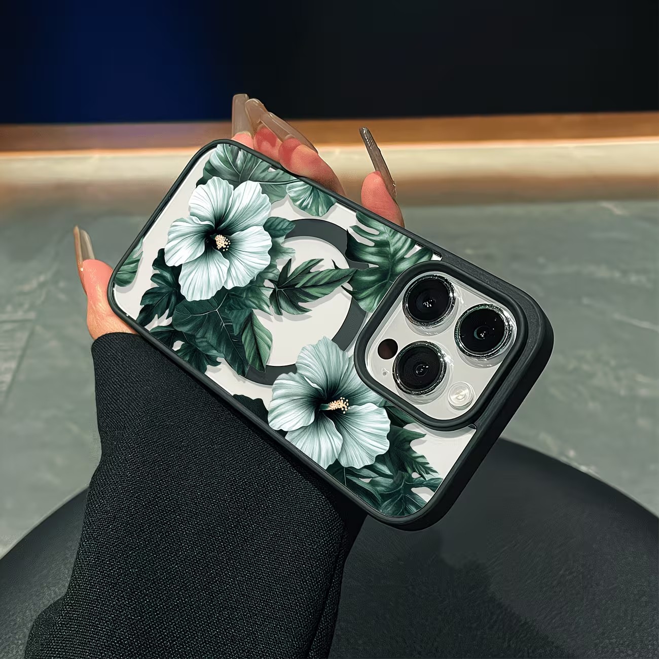 เคสโทรศัพท์ลายดอกไม้สีเขียวสำห - Phone Cases Clear บทวิจารณ์และราคา